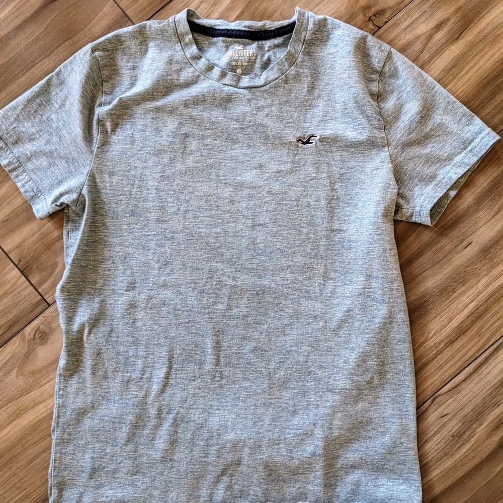 Hollister Men's Gray T-Shirt